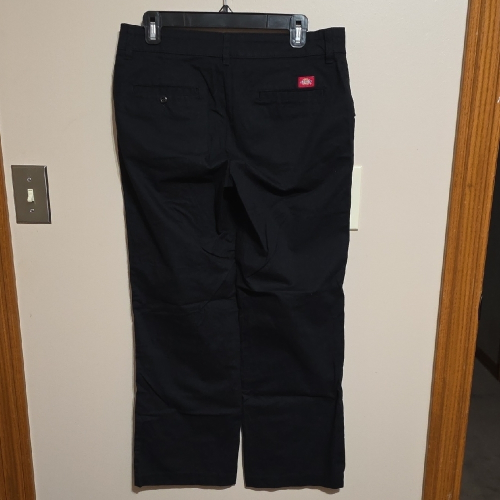 Dickies Black Women's Chino Straight-Leg Pants - Picture 4 of 8